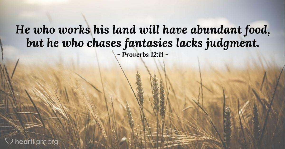 Daily Wisdom: Proverbs 12:11 | Proverbs 12, Daily wisdom, Proverbs