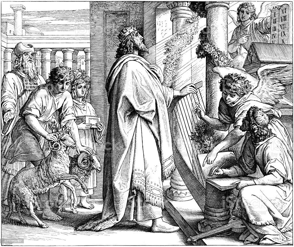 The Psalmist David Worship Stock Illustration - Download Image Now - iStock