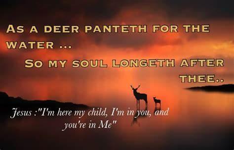 As A Deer Panteth For The Water, So My Soul Longeth After Thee, Jesus, I’m Here My Child, I’m In ...