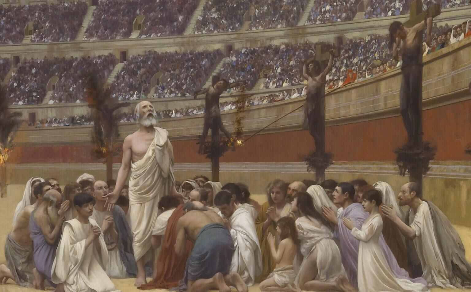 The Christian Martyrs’ Last Prayer and The Retreating Lions by Jean ...
